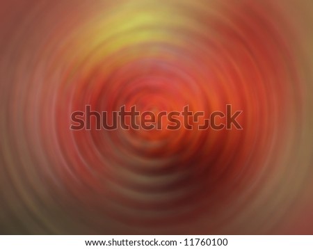 Abstract composition from symmetric circles, red, yellow