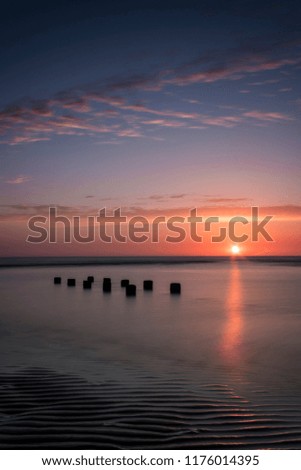Sunset on Blackpool Beach