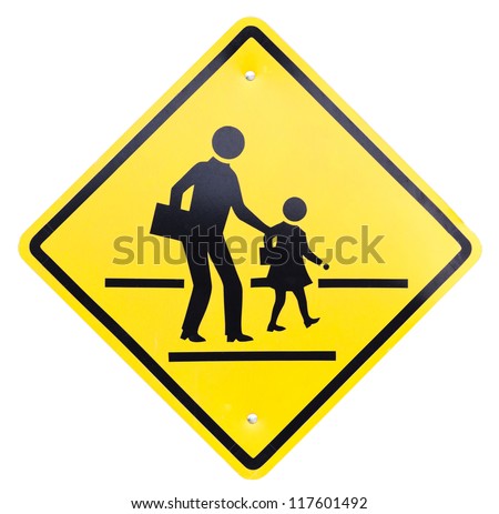 road sign  caution sign - school crossing