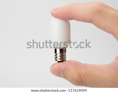 Close up electric light bulb isolated on white background