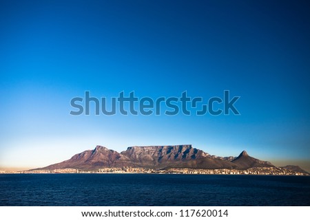 Table Mountain, Cape Town, South Africa Royalty-Free Stock Photo #117620014