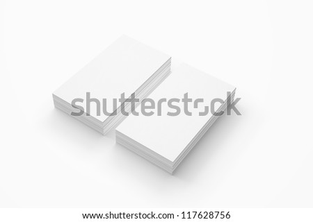 Business card isolated on white Royalty-Free Stock Photo #117628756