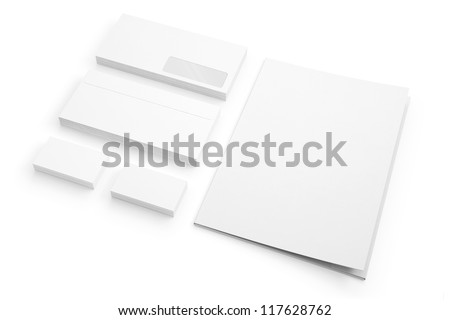 Envelopes Business card folder isolated on white Royalty-Free Stock Photo #117628762