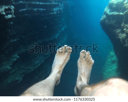 Snorkeling sea underwater