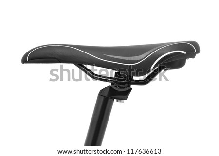 bicycle seat isolated on white Royalty-Free Stock Photo #117636613