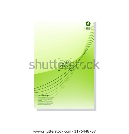 Green cover template. vector brochure, flyer template. magazine cover, modern design