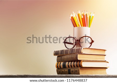 Day international school teachers blackboard books brazil Royalty-Free Stock Photo #1176448837