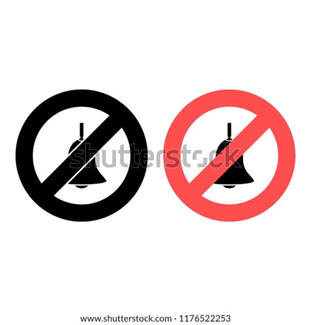 christmas bells, church bell - school bell ban, prohibition icon. Simple glyph vector of education for UI and UX, website or mobile application on white background