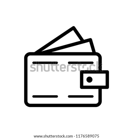 Wallet Icon in trendy flat style isolated on White background. Wallet symbol for your web site design, logo, app, UI. Vector illustration, EPS10