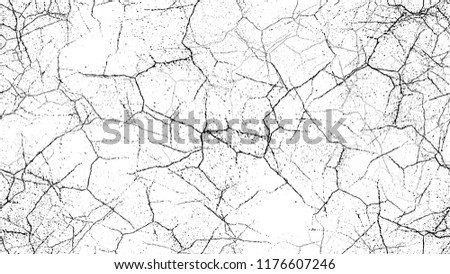 Cartoon Distressed Black and White Grunge Seamless Texture. Hand Drawn Old Scratched Seamless Pattern. Cracked Ground Texture. Concrete, Chalk Print Design Pattern.