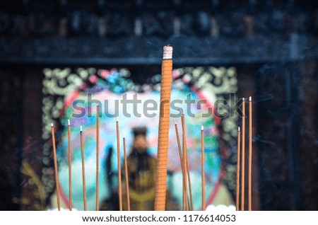 Incense in the temple.