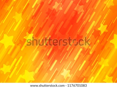 Light Yellow, Orange vector cover with long lines. Modern geometrical abstract illustration with staves. Best design for your ad, poster, banner.