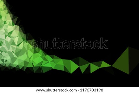 Light Green vector abstract polygonal texture. Shining illustration, which consist of triangles. The best triangular design for your business.