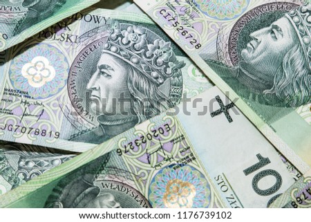 polish money background. 