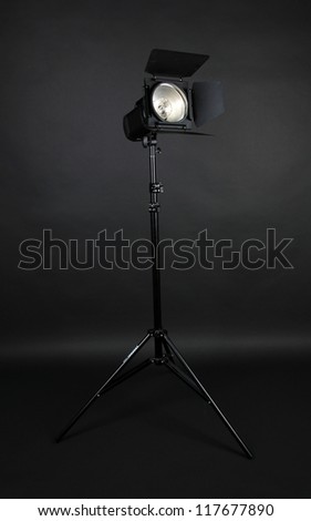 Studio lighting isolated on black