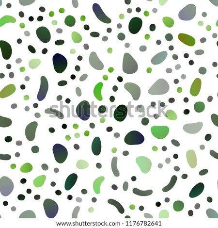 Light Green vector seamless layout with circle spots. Colorful illustration with blurred circles in nature style. Pattern for design of window blinds, curtains.