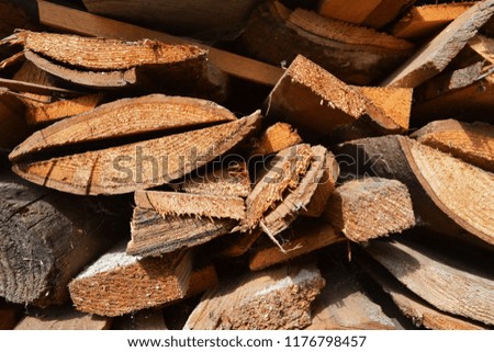 Firewood texture warm