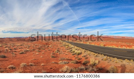 Panoramic picture over the Arizona desert