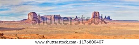 Panoramic picture of Monument Valley