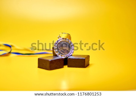 Sports medal and sweets