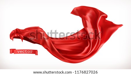 Red Cloak. 3d realistic vector Royalty-Free Stock Photo #1176827026