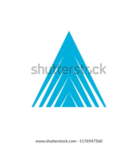  A letter triangle logo design vector