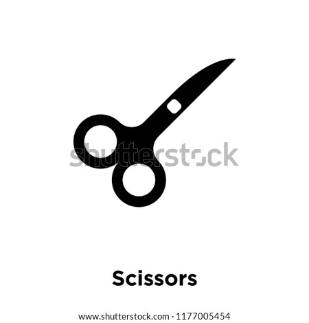 Scissors icon vector isolated on white background, logo concept of Scissors sign on transparent background, filled black symbol