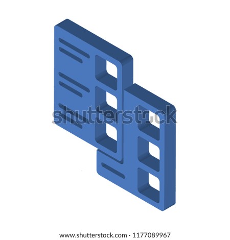 Catalogue isometric left top view 3D icon