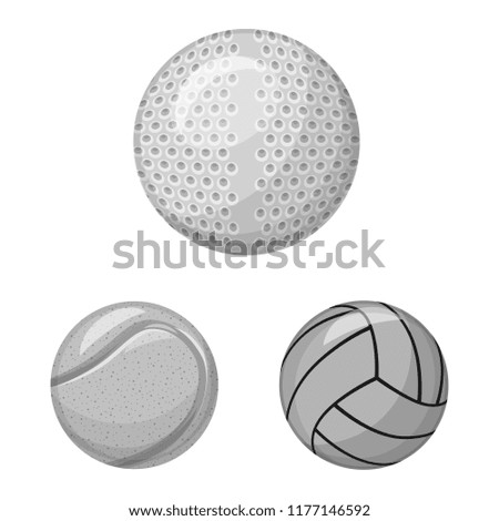 Isolated object of sport and ball sign. Set of sport and athletic stock vector illustration.