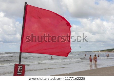 Red flag no swim