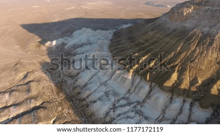 white chalk mountains in the desert