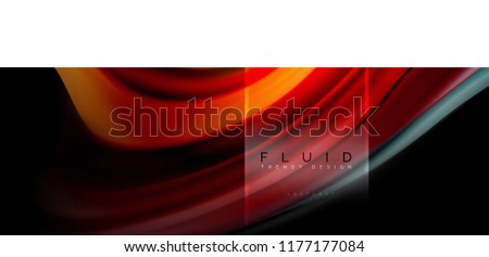 Fluid colors abstract background colorful poster, twisted liquid design on black, colorful marble or plastic wave texture backdrop, multicolored template for business or technology presentation or web