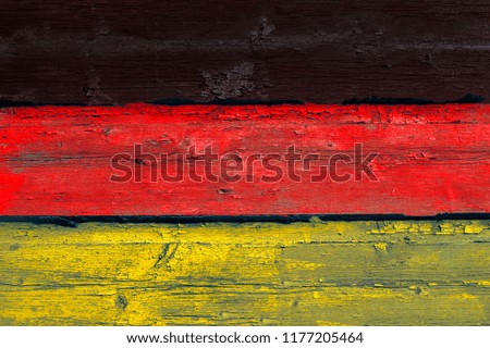 Bright Wooden Flag of Germany. Germanian  National flags.