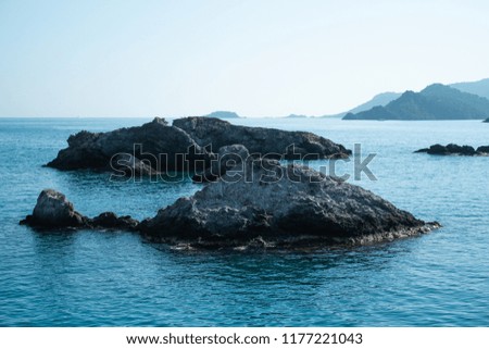 Small islets in Fethiye, Turkey