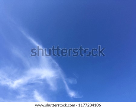Air clouds in the blue sky. ฺBlue sky with cloud. The vast blue sky and clouds sky.