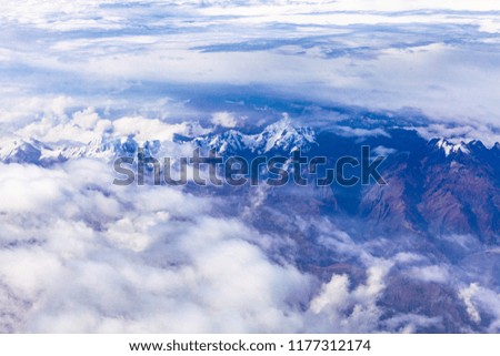 Aerial View of the Andes Mountains in Peru