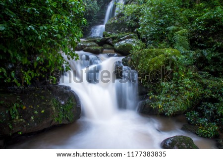 Sapun waterfall at Nan Province Thailand