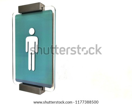 Restroom ,Toilet icon.Male WC icon denoting toilet and restroom facilities .
