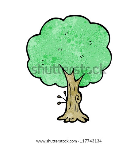 cartoon green tree
