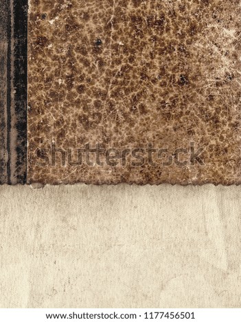 Vintage background with aged retro paper on old book cover