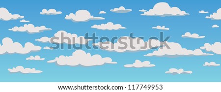 Clouds, seamless pattern background, vector illustration