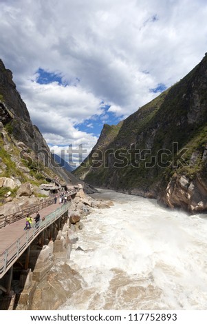 Tiger Leaping Gorge in Lijiang, Yunnan Province, China.