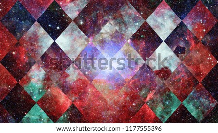 Nebula and stars in outer space. Astronomy background. Elements of this image furnished by NASA.