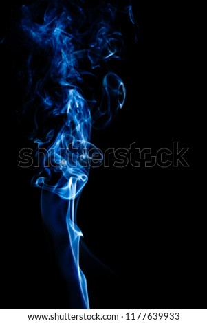 Colourful smoke on black background