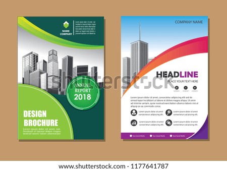 Brochure template layout design. Corporate business annual report, catalog, magazine, flyer