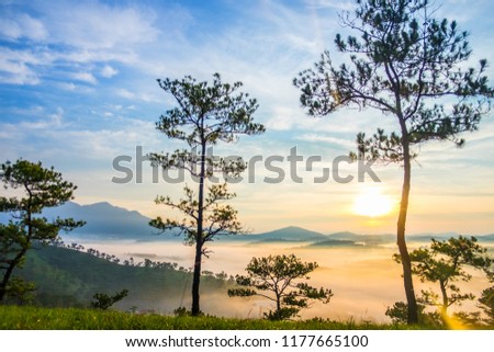 morning at Daphu hill,Dalat, Vietnam
