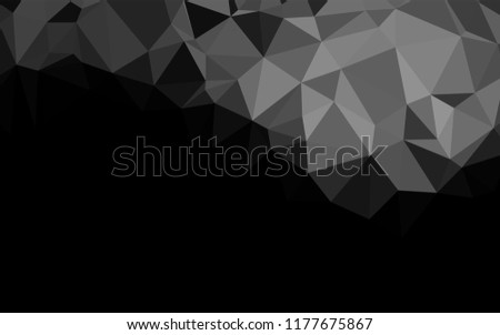 Dark Silver, Gray vector hexagon mosaic cover. An elegant bright illustration with gradient. A new texture for your design.