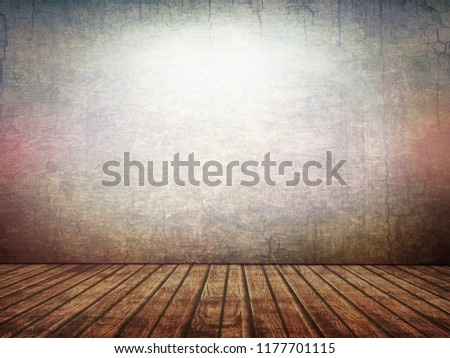 Creative awesome indoor background - Vintage grunge wallpaper with space for design