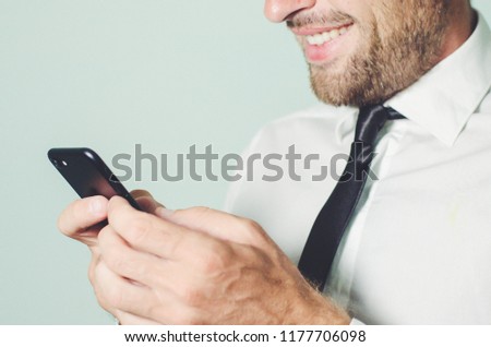 businessman with a smartphone