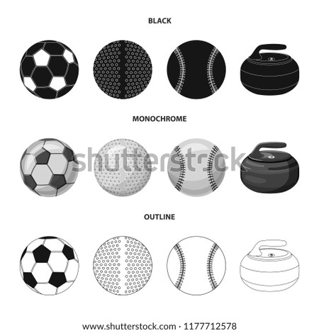 Isolated object of sport and ball sign. Collection of sport and athletic stock vector illustration.